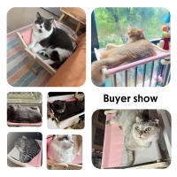 Cama Colgante Para Gato De Alta Calidad En Madera Hamaca Para Ventana Fácil De Lavarse Almohadilla De Tela De Algodón Para Gato Joven - details 7