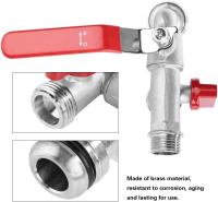 Grifo de Agua de 90 Grados, válvula Doble, Grifo de baño de 1/2 "para Lavadora de Jardín al Aire Libre - details 0