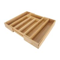 X-Organizador de Cubiertos Extensible de Bambú para Cocina, Bandeja de Cubiertos para Cajón y Almacenamiento de Utensilios de Cocina, Cubiertos, Cubertero Organizador - details 2