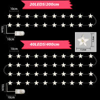 Luces De Navidad LED Para Interior 60LED Cadena De Estrellas Plateada Luz De Fairy Operadas Por Batería Para Bodas Y Navidad Decoración De Pared Y Cama - details 8