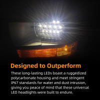 Faros LED 5x7" 7x6" H6054 H5054 Para Jeep Wrangler YJ Cherokee XJ Comanche MJ Savana S10 Blazer Express Van Instalación Directa Compatible Con Varios Modelos De Jeep - details 4