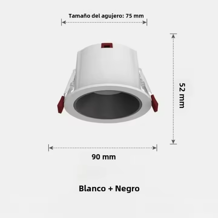 Lámpara De Techo Revestida Profunda LED AC220V 7W 10W Anti-Deslumbrante Para Hogar Luz De Spot COB Con Borde Delgado - 1