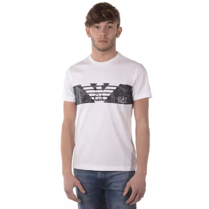 Emporio Armani EA7 Camiseta Algodón Hombre Blanco 3ZPT44PJ30Z 1100 - 1