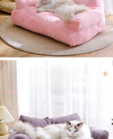 Cama De Gato Invierno Plush Sofá Para Perro Cama De Mascota Lavable Caliente Nido De Perro Almohadilla De Gato Muebles Para Mascotas Cómodos Y Gruesos - details 2