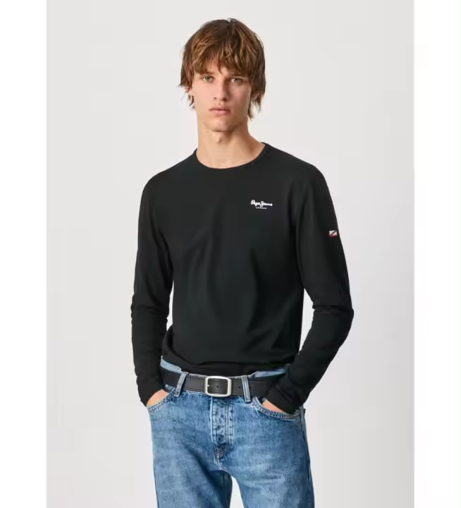Pepe Jeans | Hombre | Camiseta B Sico Original 2 Largo N negro - 1