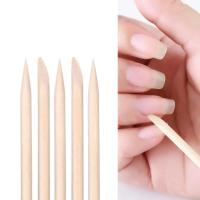 100PCS Herramientas De Arte De Uñas Limpiador De Cutícula Palitos De Madera Naranja Con Diamantes Picker De Piedras Herramientas De Manicura Y Pedicura - details 3