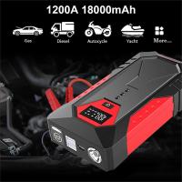 12V Car Jump Starter 1200A 18000mAh Power Bank Petrol Diesel Car Battery Charger Emergency Starting For Auto Battery Booster Car Starter - details 2