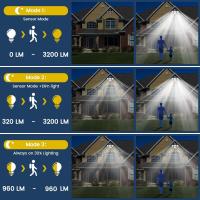 Lámpara Solar Impermeable Con Sensor De Movimiento 2000LM 333 LED Para Decoración De Jardín Luz De Seguridad Exterior Sconce Spotlights Rotatable - details 2