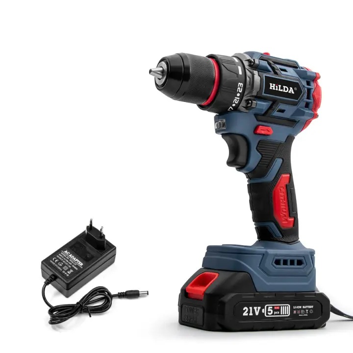 Taladro atornillador inalámbrico de 21 V, destornillador inalámbrico con 1 batería, adecuado para bricolaje - 1