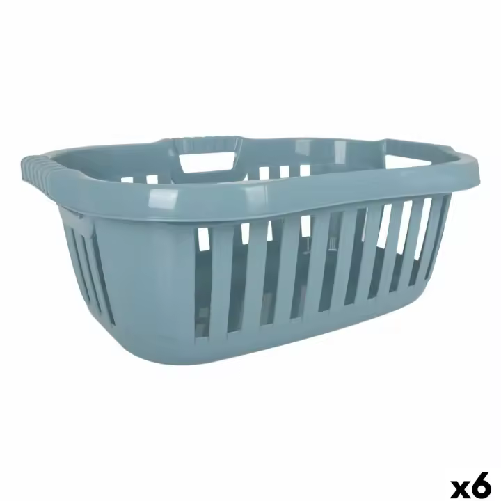 Cesto para la Ropa Tontarelli Hipster Azul 50 L 66 x 44 x 25 cm (6 Unidades) - 1