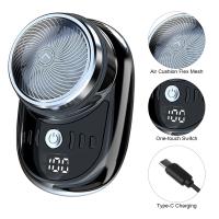 Mini Afeitadora Eléctrica USB Recargable Peluca De Viaje Portátil Con Pantalla Digital Afeitadora De Barba Desmontable Material Plástico Tamaño Compacto Para Hombres - details 14