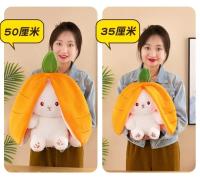 Muñeco De Peluche Transformable En Fresa Y Conejo De Zanahoria 25CM Juguete Suave Regalo Ideal Para Niños Y Adultos - details 16