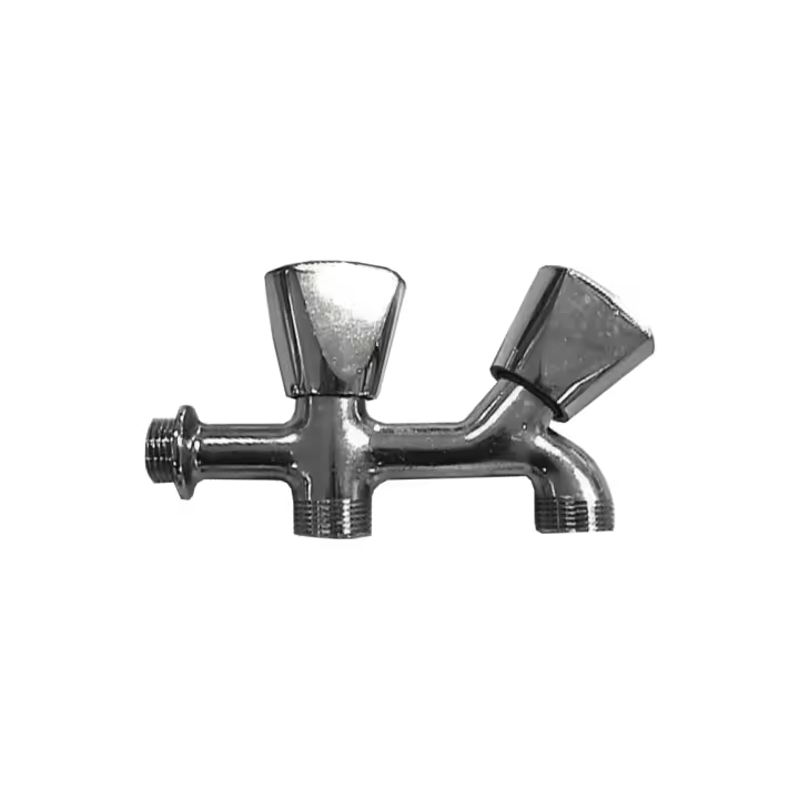 GRIFO DE LAVADORA - DOBLE ROSCA - V/METAL - CR - 1/2" - (ENVASADO) - 1