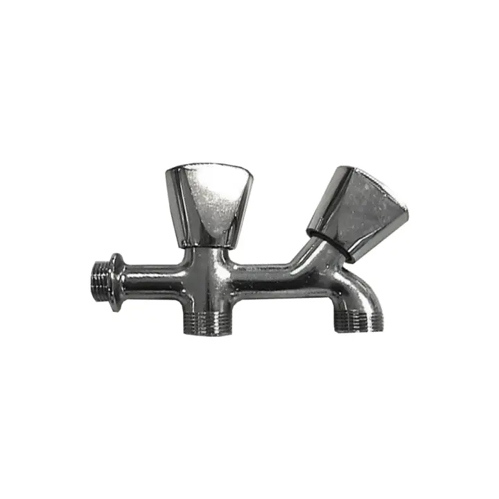 GRIFO DE LAVADORA - DOBLE ROSCA - V/METAL - CR - 1/2" - (ENVASADO) - 1