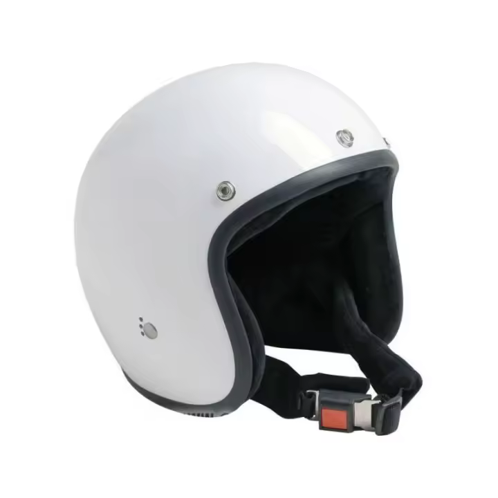 Casco MOTO Blanco BRILLO BANDIT Jet Abierto Custom NO HOMOLOGADO JETW - 1
