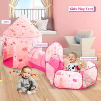 Kids Play Tent, Baby Tunnel y Ball Pit Pop Up Tienda para niños adecuada para uso en interiores y exteriores para niños y niñas (rosa) - details 1
