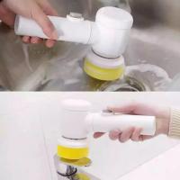 Cepillo eléctrico de mano 5 en 1 para cocina, limpiador de fregadero, herramienta de limpieza de baño y cocina, limpiador multifuncional con USB - details 3