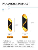 Lámpara De Pared LED Creativa 10W Impermeable Para Exteriores Y Interiores Iluminación Moderna Nórdica Soporte Interior Decorativo Lámparas - details 1