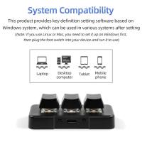 Teclado Pequeño MK321-Pro Con 3 Teclas Mechañicas Azules USB+2.4G+BT Para Oficina Juego Multimedia Personalizado - details 6