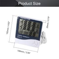 Metros De Temperatura Y Humedad Digital LCD HTC-2 Estación Meteorológica Con Reloj Para Interior Y Exterior AOKIN - details 2