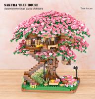 Construye Tu Propio Casa De Árbol Con Bloques De Construcción DIY Set De Constructores Ciudad Micro Callejón De Cerezo Juguete Montessori MOC Para Niños Regalos - details 10