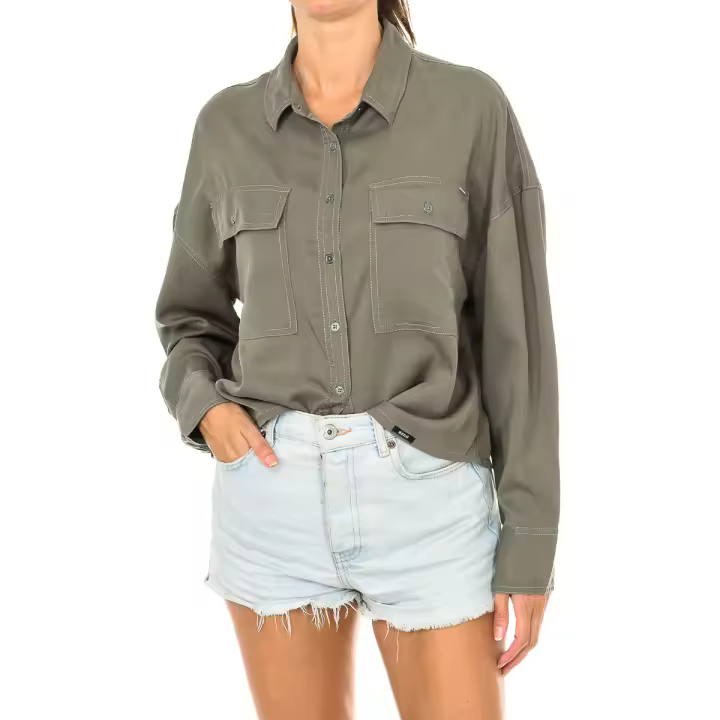 Superdry-Camisa manga larga y cuello de solapa W4010008A mujer - 1