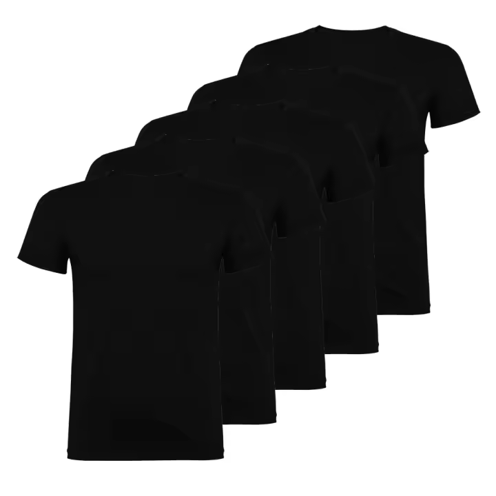 Roly Pack 5 Camisetas Unisex Calidad 155 Gramos Manga Corta Cuello Redondo - 1
