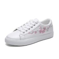 Zapatos De Mujer 2023 Corrida Primavera Otoño Moda Blanca Transpirable Bordado De Flores Suela Larga Casual Zapatillas Zapatos De Mujer - details 8