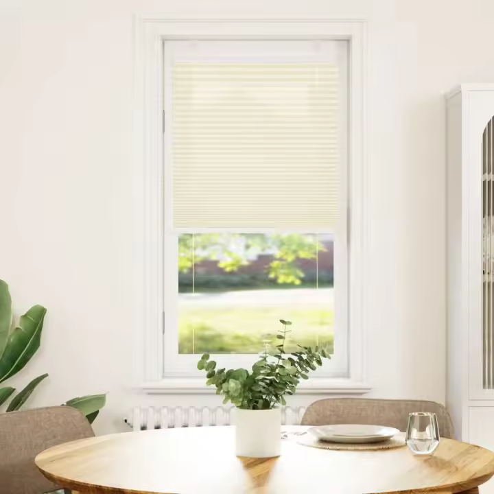 Estor Plisado crema 55x100 cm Tela Ancho 54,4 cm Poliéster - 1