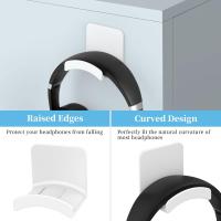 Soporte de suspensión para auriculares-Soporte de gancho para auriculares adhesivo para auriculares y controlador de hasta 2,2 lb, blanco - details 1