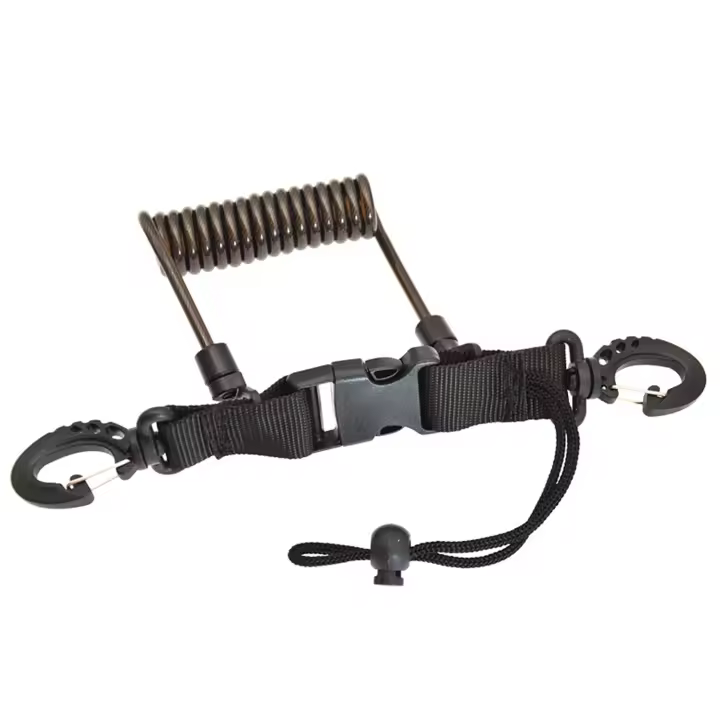 Línea De Seguridad Espiral Para Cámara Y Linterna Marea Inútil Para Natación Snorkel Surf Kayak Accesorio Deportivo Unisex - 1