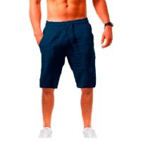 Shorts De Playa Para Hombre Verano Transpirables De Color Sólido Con Cintura Elástica Y Cierre De Cordón Pesas Ligeros Para Correr - details 2