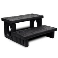 vidaXL Mini Escalera 2 Peldaños Plástico Escalón Bañera Piscina Color Blanco,  Negro,  Gris y mas - details 1