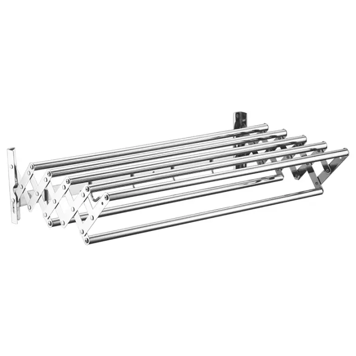 Adrian Retractable Clothesline 44/59.5/60 cm - Foldable wall-mounted clothesline for indoor and outdoor use, suitable for all types of clothing - 1
