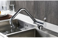 Grifo De Cocina Montado En Pared Negro Con Filtro De Agua Salida Pulida Doble Manera De Instalación Material De Latón Cerámico - details 21