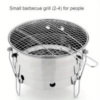 Barbacoa Portátil BOPORO - Parrilla de Carbón de Acero Inoxidable - Utensilios de Cocina - Picnic Al Aire Libre - details 6