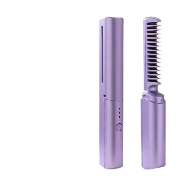Nuevo peine inalámbrico para el Cabello Lacio, plancha de pelo perezosa, Carga USB, portátil, para Viajes, Pulido y alisado, peine PARA EL Cabello lacio perezoso para el hogar, Nuevo, inalámbrico, portáthil, Con Iones - 1