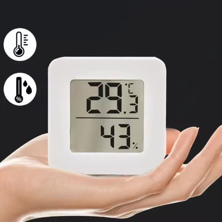 Mini Termómetro Digital LCD Medidor De Temperatura Y Humedad Para Interior Sensor De Ambiente Muestrador De Cálculo - 1