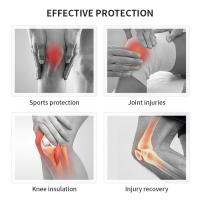 Protector De Rodilla Deportivo Elástico Y Grueso Para Protección Contra Colisiones Tamaño S M L XL Negro Para Baloncesto Y Voleibol - details 4