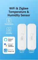 Termómetro Inteligente Tuya WiFi Zigbee 3.0 Para El Hogar Con Medición De Temperatura Y Humedad Compatible Con Alexa Y Google Home Alarma Remota a Través De APP - details 1