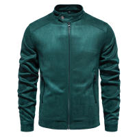 2024 nueva chaqueta de otoño e invierno para hombre, chaqueta versátil de color sólido a la moda para hombre, ropa de trabajo de gamuza, chaqueta para hombre - details 2