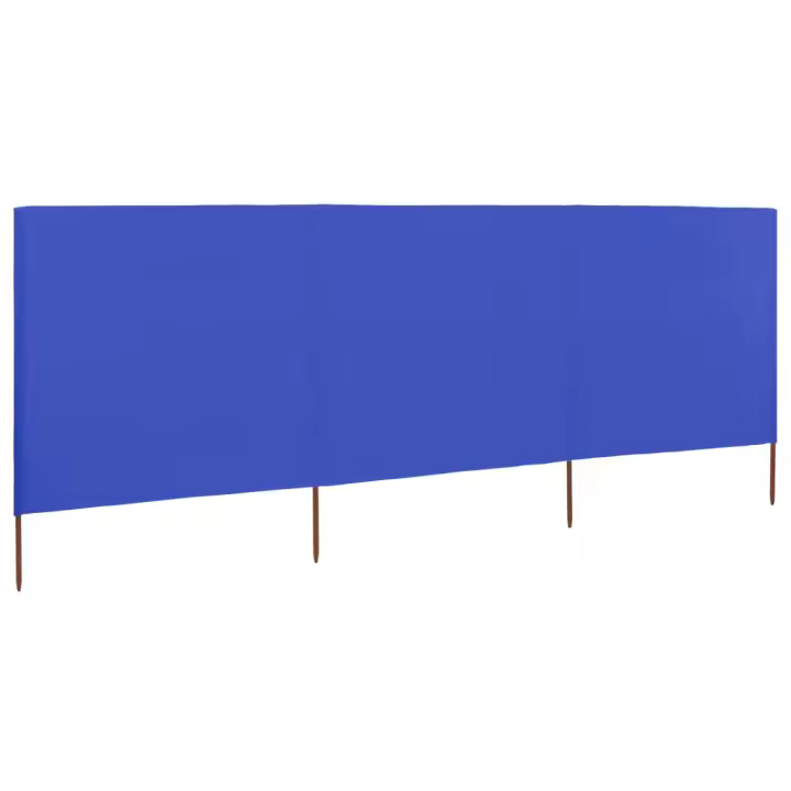 Paraventos de Playa de 3 paneles de lona Azul Celeste 400x80 cm - 1