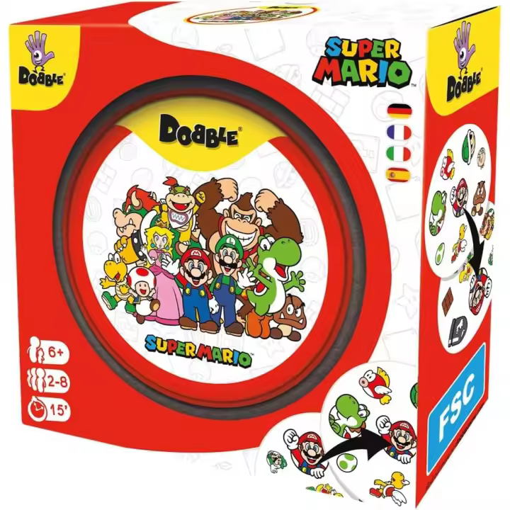 Zygomatic | Dobble Super Mario Eco Sleeve | Juego Definitivo de Observación y Velocidad para Familias y Niños | A Partir de 6 Años | De 2 a 8 Jugadores | 15 Minutos por Partida | España - 1