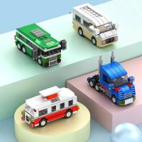 Nuevos Bloques De Construcción Ciudad Serie 8/1PCS Autobús Escolar Camper Camión Ambulancia Modelo Juguetes Educativos Para Niños Regalo Para Niños - details 12