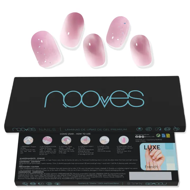NOOVES NAILS Láminas de Uñas de Gel Precurado Premium - Purple Town - Art Design  Tiras De Uñas De Gel semicurado Pegatinas Uñas Semipermanente en Gel Gel Nail stickers Uñas de gel Pegatinas - 1