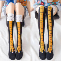 Calcetines Largas Pierna De Pollo Divertidos Dibujos Animados De Terciopelo Para Mujer Calcetines De Piel De Pollo 3D Gruesos - details 1