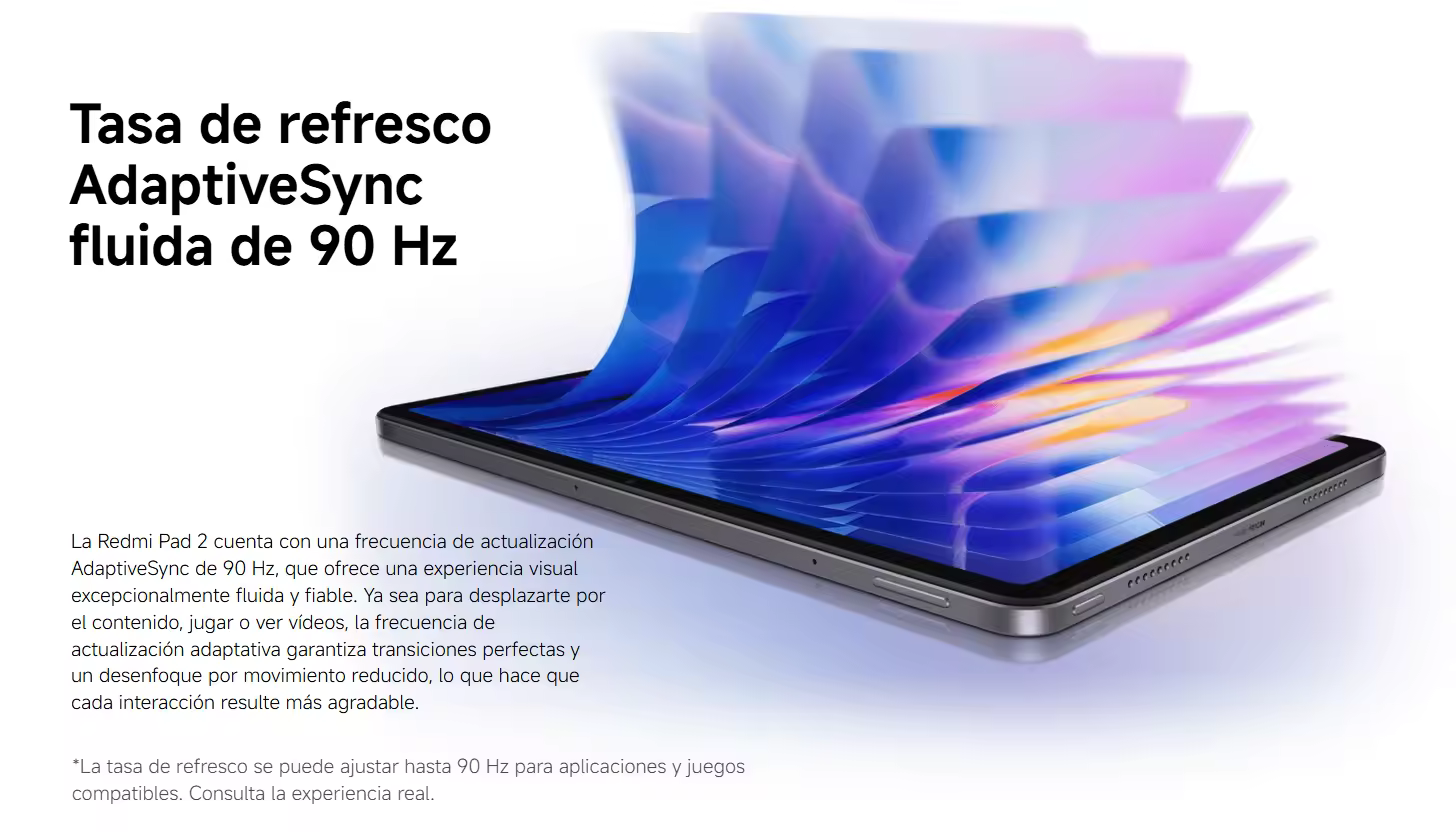 XIAOMI Redmi Pad 2, Tableta, WiFi, 11 Pulgadas, 2,5 K, Pantalla Crystal Clear Advanced Helio G100-Ultra Masiva, batería de 9000 mAh, versión WiFi (Gris), ersión Europea, Original - details 5