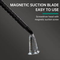 Destornillador Doble Cabeza Magnético Ajustable Telescópico De Longitud Ratchete Para Reparación Multifuncional Tipo Phillips Y Slotted Acero De Vanadio Crômio - details 0