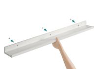 MINOKUA -Estante de Pared De Madera de Pino, Organiza Tus Cuadros o libros ,Madera Resistente, 60x12x7,5cm , Fabricado en EUROPA - details 2
