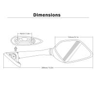 Espejo Retrovisor Trasero Para Yamaha YZF R3 R25 2014-2021 Material ABS Plástico Y Aleación De Aluminio Accesorio De Motocicleta - details 5